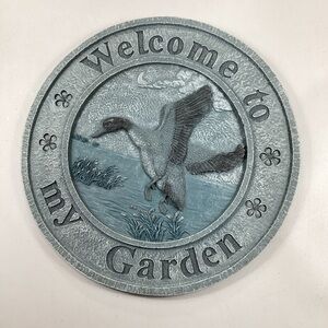 Welcome to my Garden Plastic Resin Yard Sign